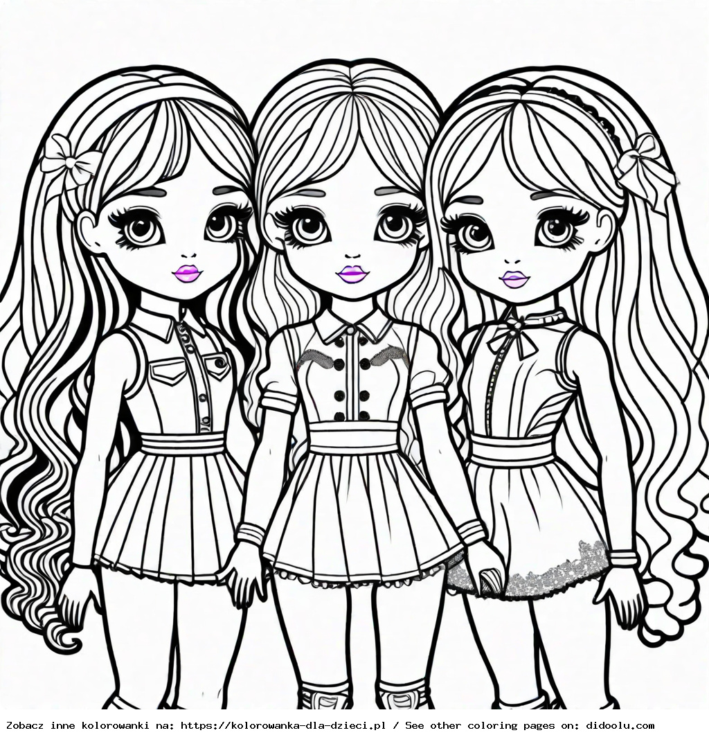 lalki rainbow high kolorowanki