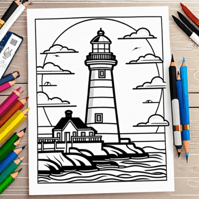 latarnia morska kolorowanka