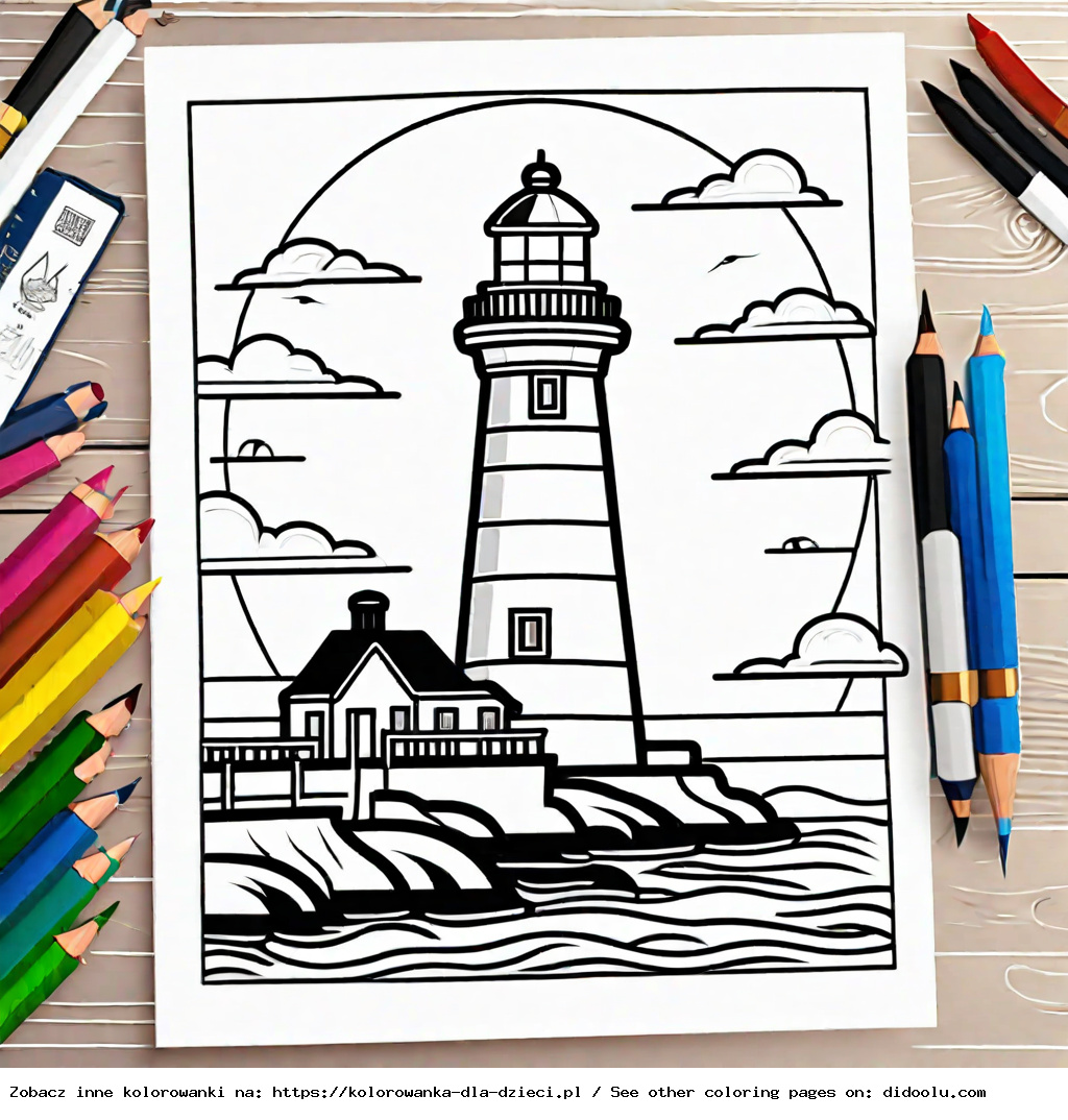 latarnia morska kolorowanka