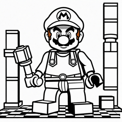 lego mario kolorowanka