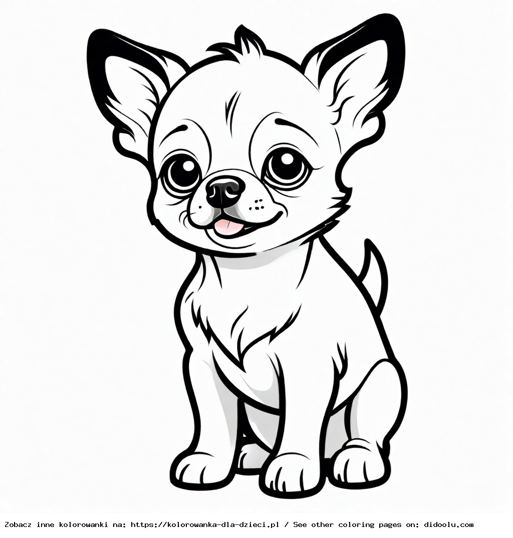 mały piesek kolorowanka