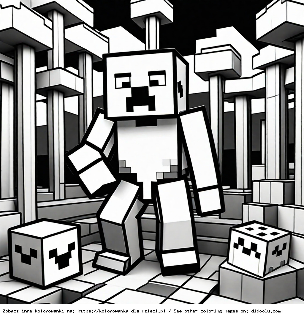 minecraft kolorowanka do wydruku