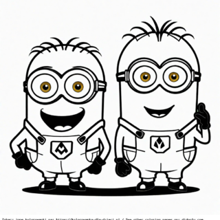 Kolorowanka Minionki dwa minionki
