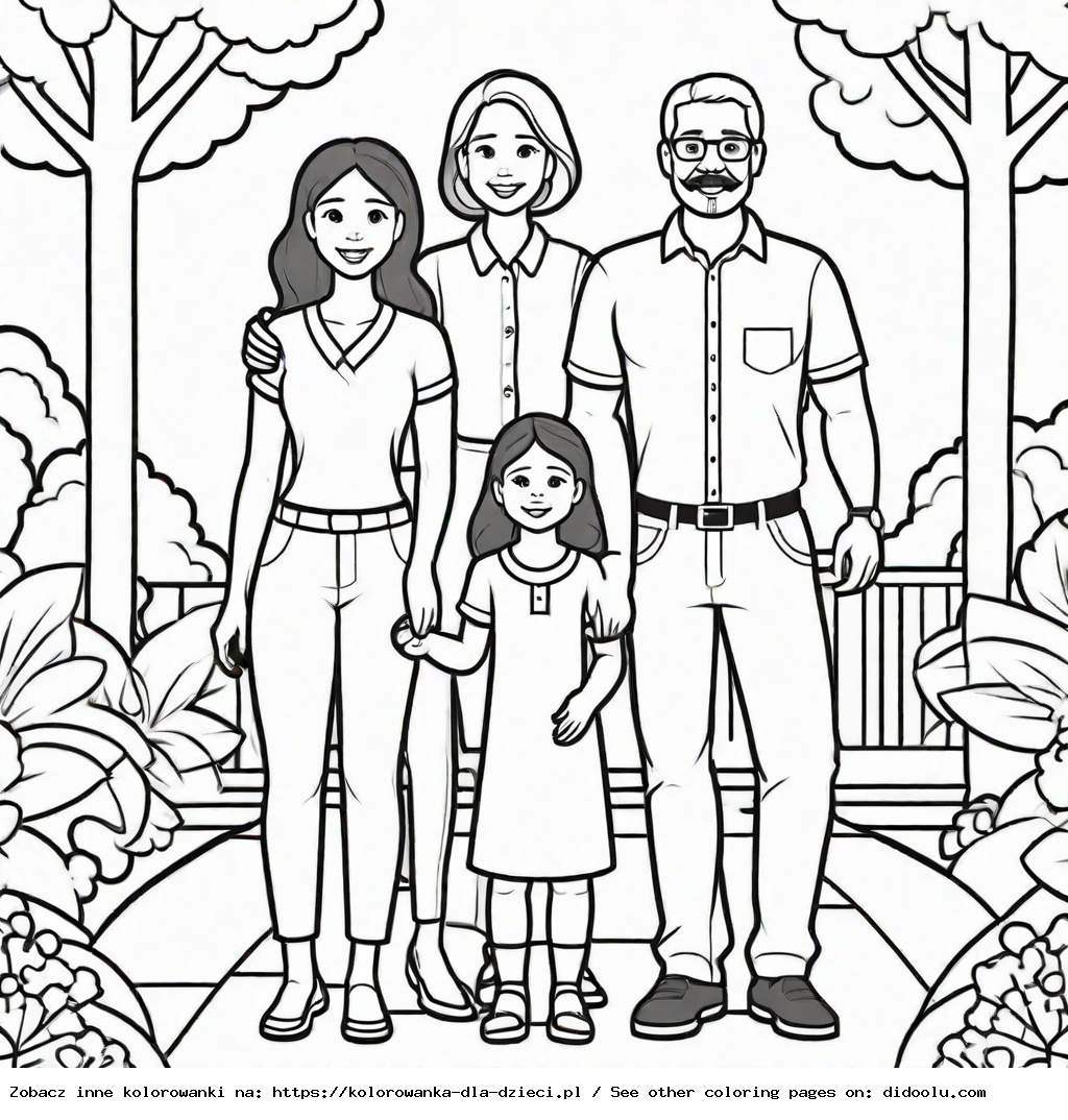 moja rodzina rodzina kolorowanka