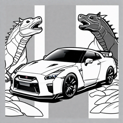 nissan gtr kolorowanka