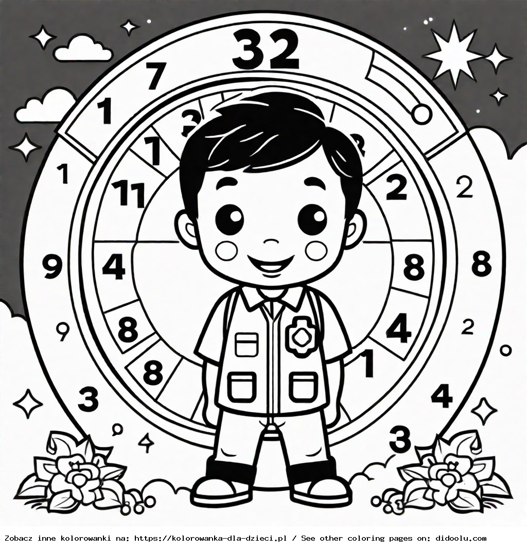 numery alarmowe kolorowanka