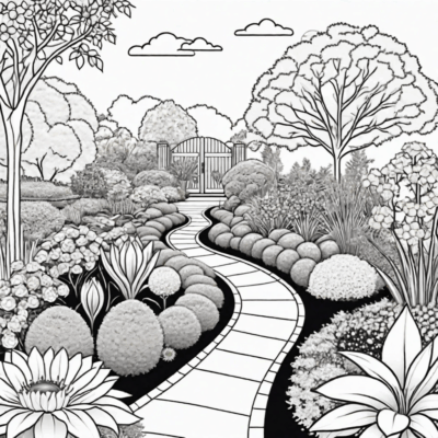 ogród kolorowanka