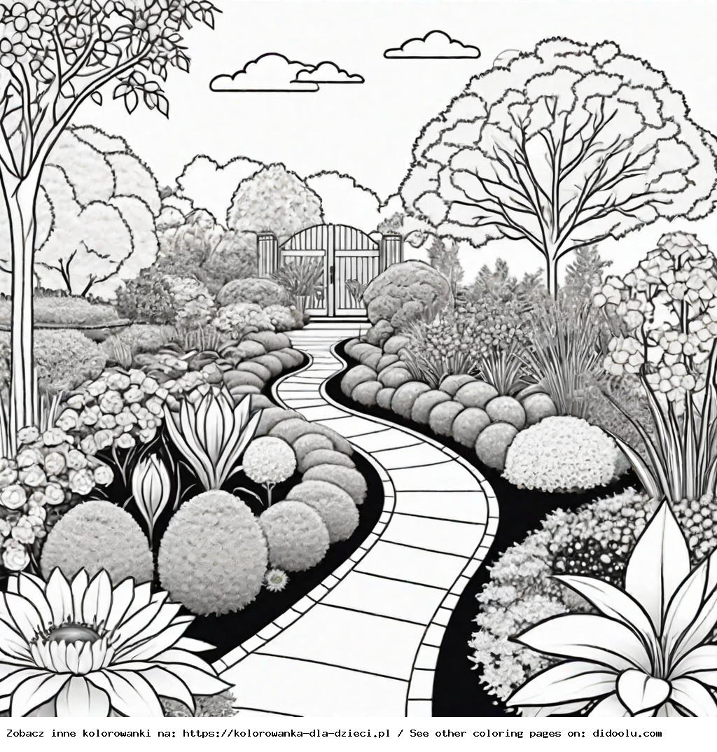 ogród kolorowanka