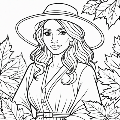 pani jesień kolorowanka do druku