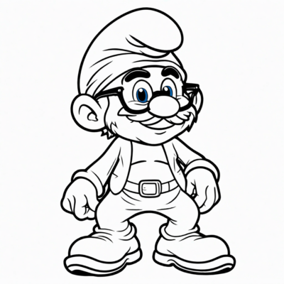 papa smerf kolorowanka