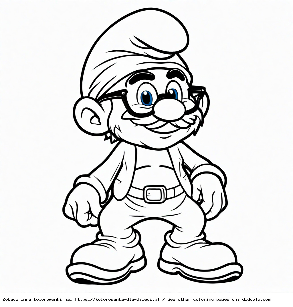 papa smerf kolorowanka