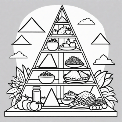 piramida zdrowego żywienia kolorowanka