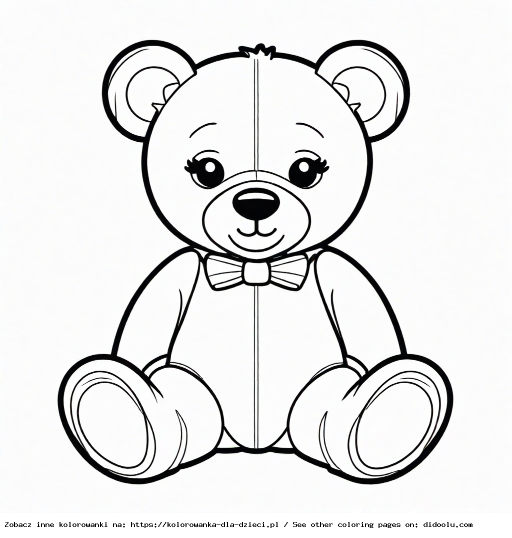 pluszowy miś kolorowanka