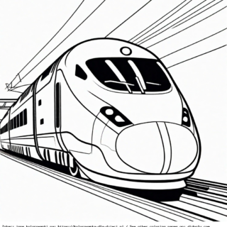 pociąg pendolino kolorowanka