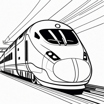 pociąg pendolino kolorowanka