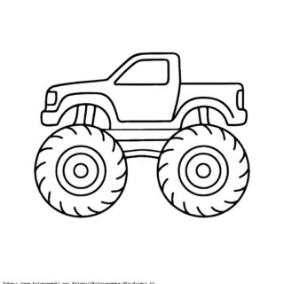 Kolorowanka Monster Truck w górach