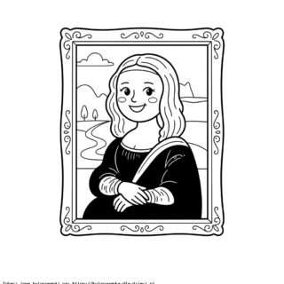 Kolorowanka Mona Lisa