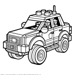 Kolorowanka Radiowóz Lego