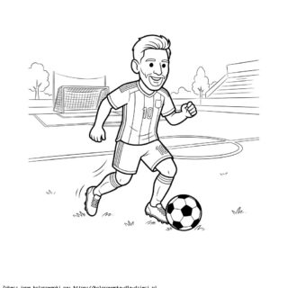 Kolorowanka Lionel Messi w stroju piłkarskim