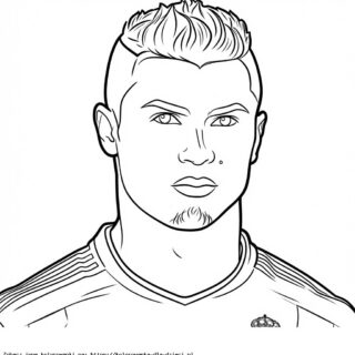 Kolorowanka Cristiano Ronaldo portret piłkarza