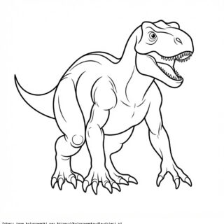 Kolorowanka Tyranozaur Rex wśród gór