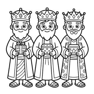Kolorowanka Trzej Królowie