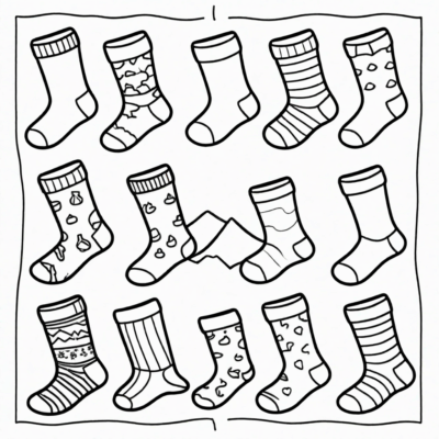 przygody 10 skarpetek kolorowanka