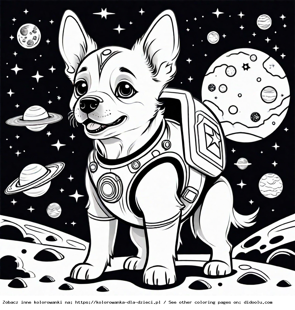 psi patrol kosmopieski kolorowanka
