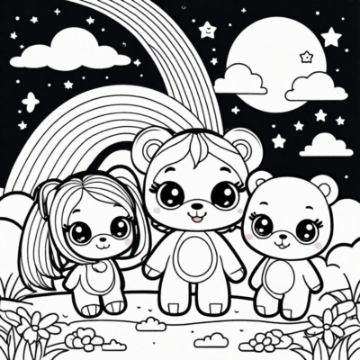 rainbow friends blue kolorowanka