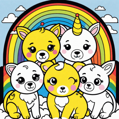 rainbow friends kolorowanka yellow