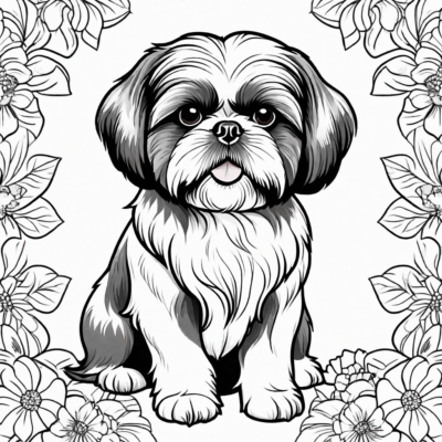shih tzu kolorowanka