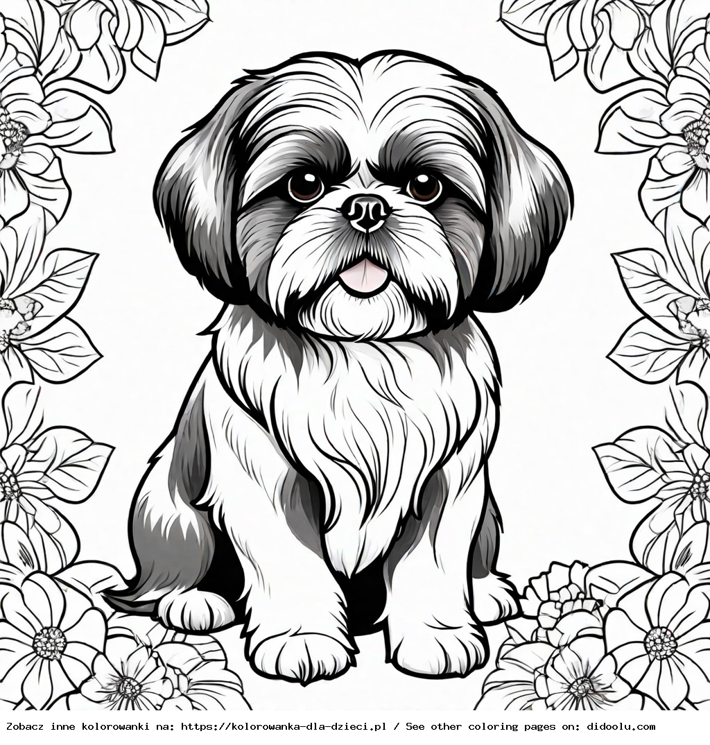 shih tzu kolorowanka