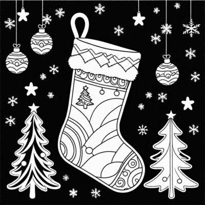 skarpeta świąteczna kolorowanka