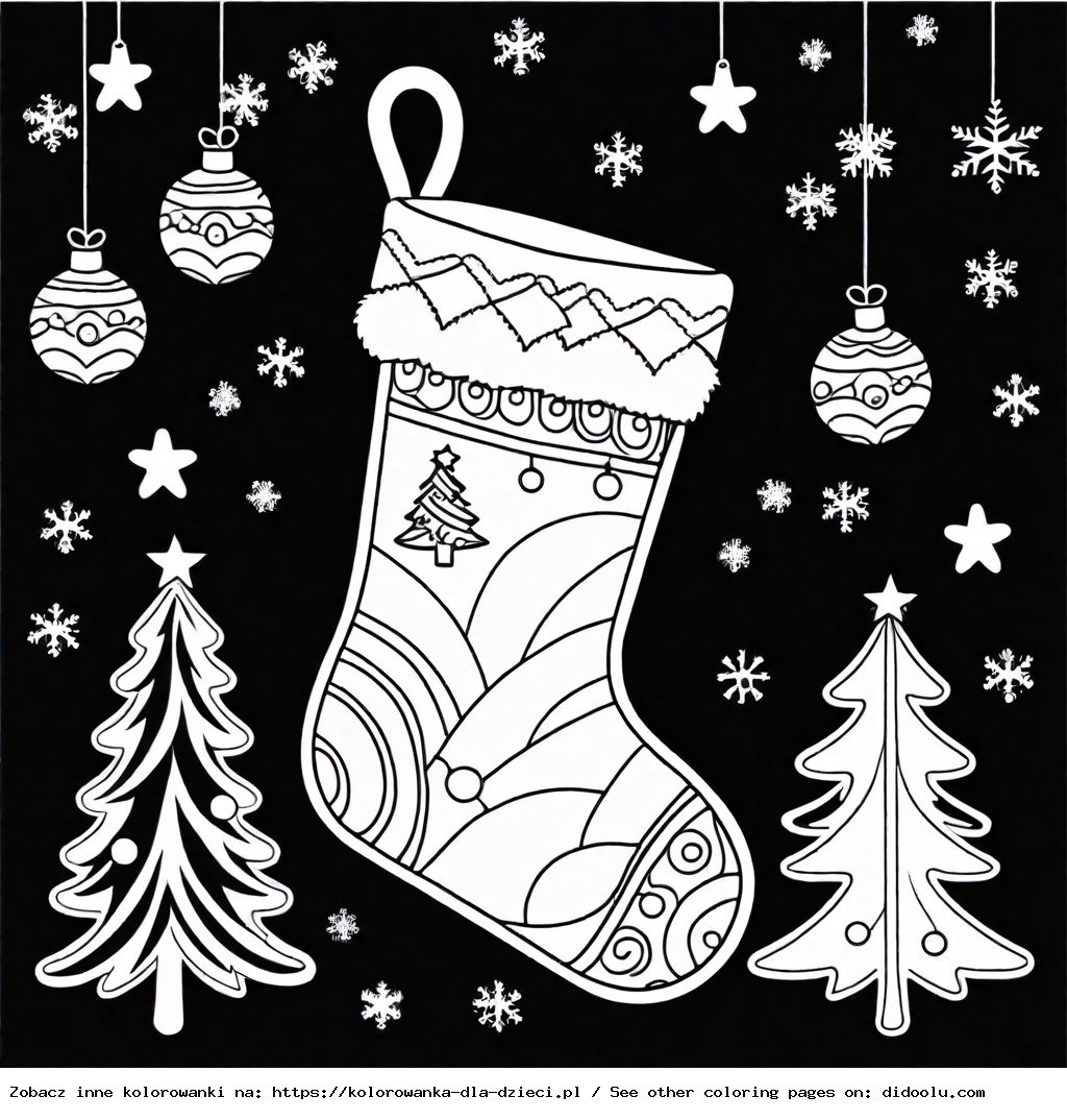 skarpeta świąteczna kolorowanka