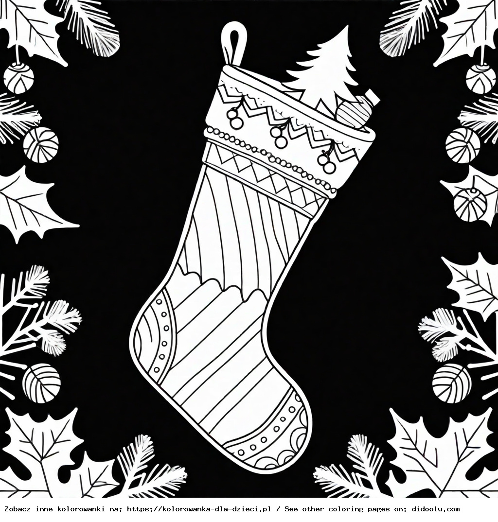 skarpeta świąteczna kolorowanki