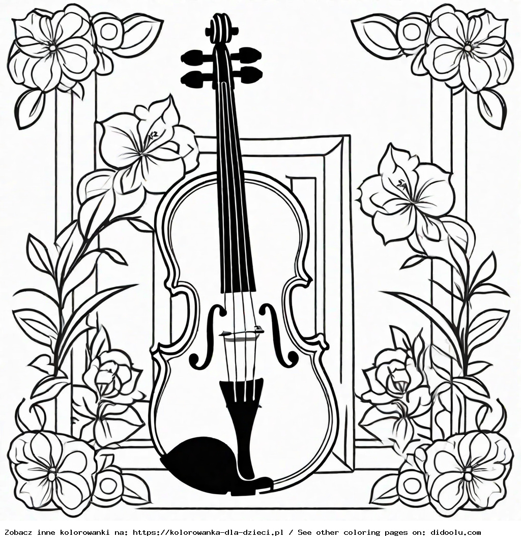 skrzypce kolorowanka