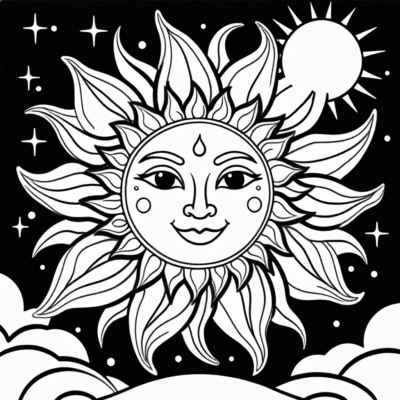 słonko kolorowanka