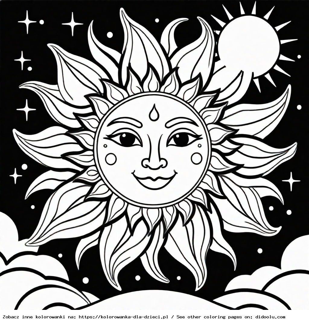 słonko kolorowanka
