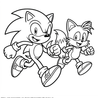 Kolorowanka Sonic w ramce