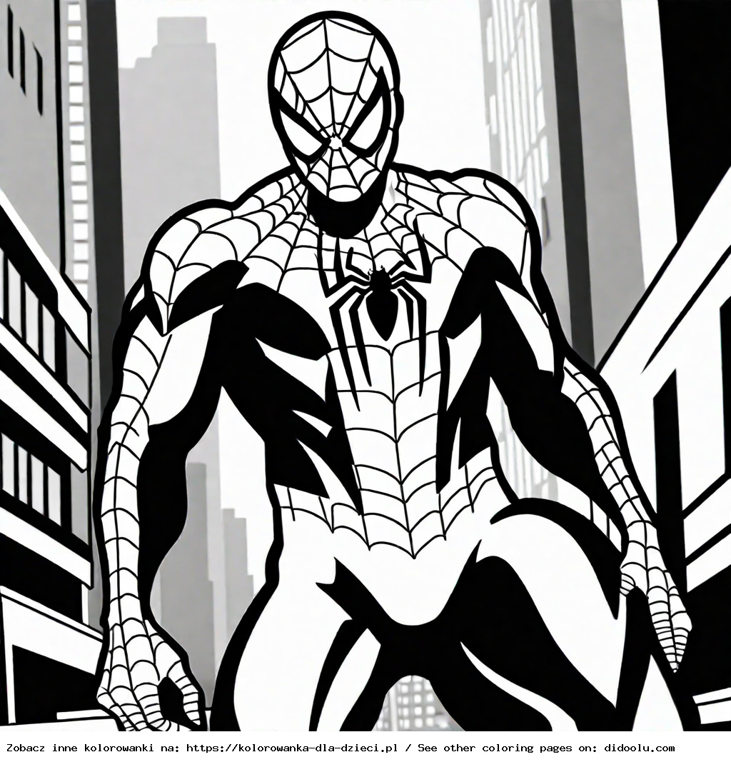 spiderman kolorowanka do wydruku
