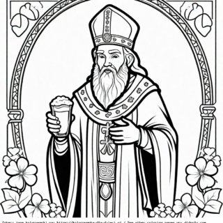 Kolorowanka Święty Patryk