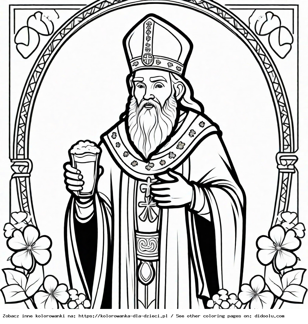 święty patryk kolorowanka