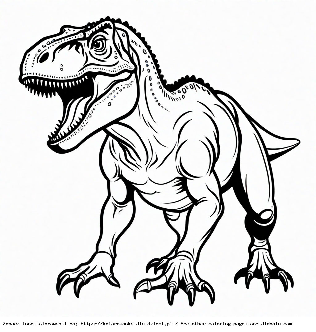 t rex kolorowanka do druku