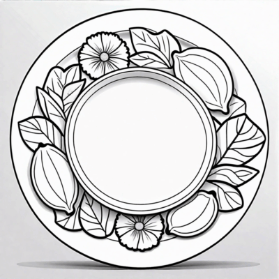 talerz kolorowanka