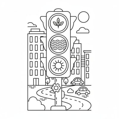 sygnalizacja świetlna kolorowanka