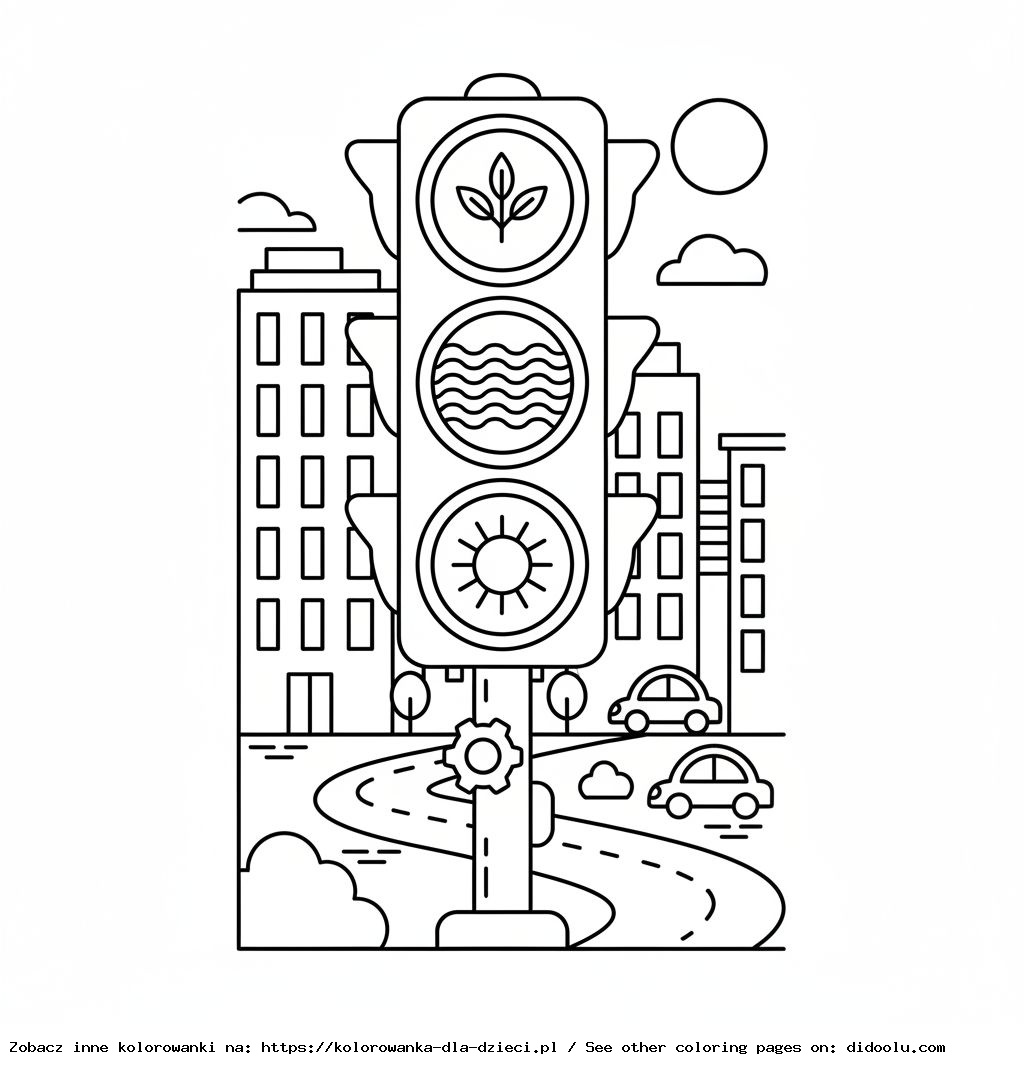 sygnalizacja świetlna kolorowanka
