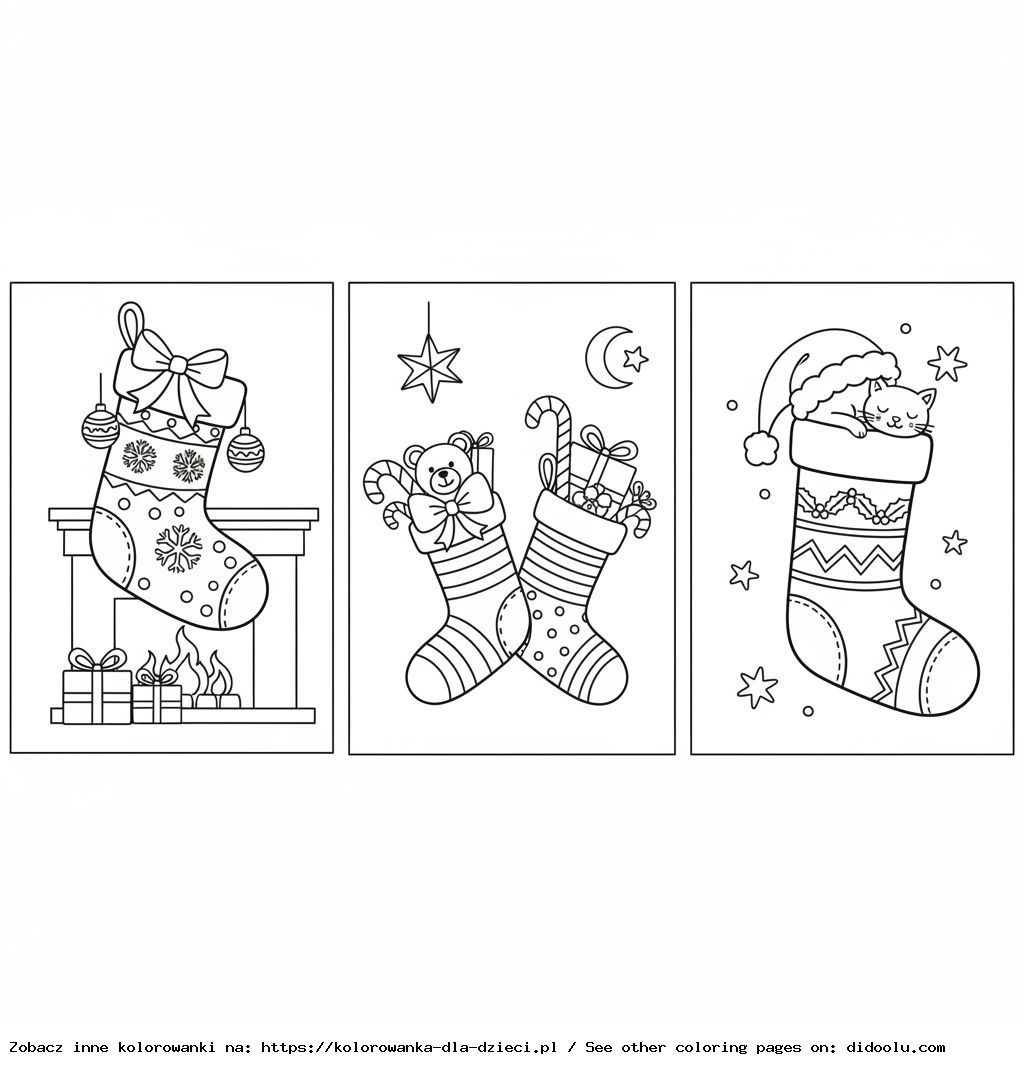 skarpeta świąteczna kolorowanki