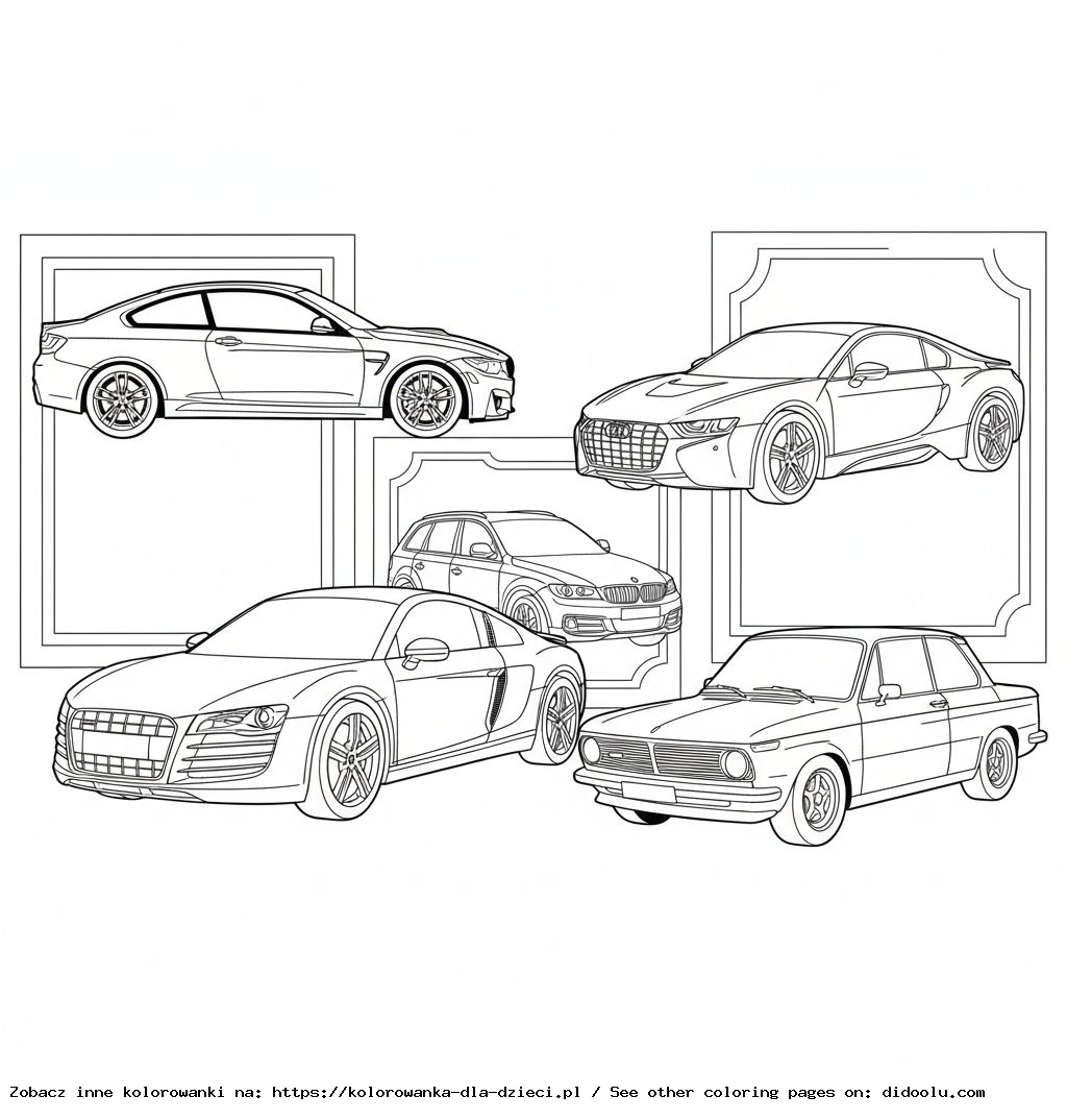 bmw audi kolorowanki samochody