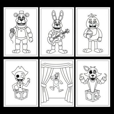 fnaf kolorowanki do druku