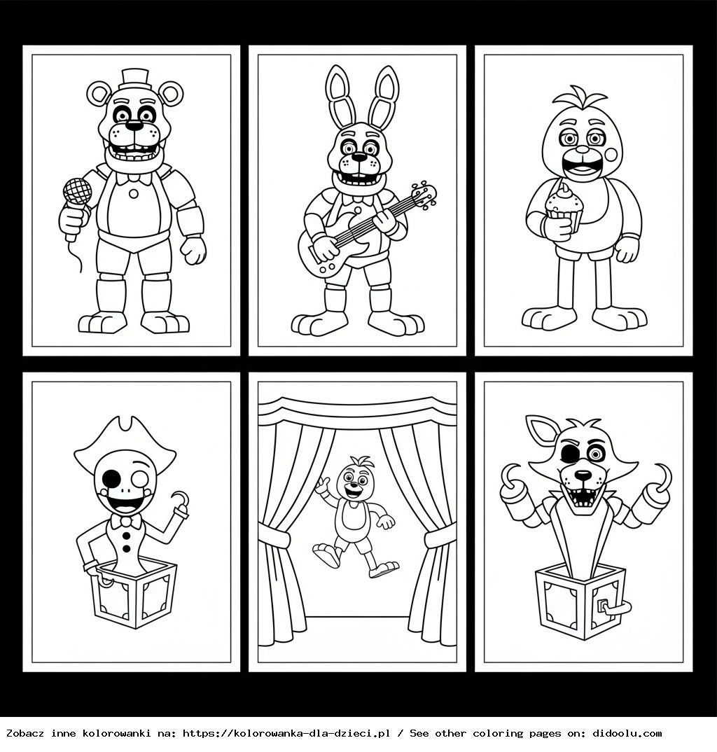 fnaf kolorowanki do druku